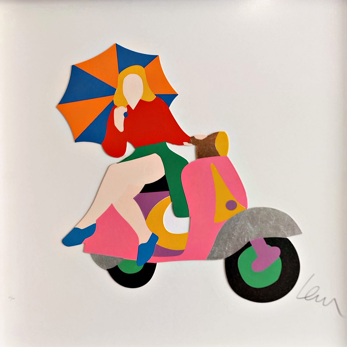 Girl in Vespa